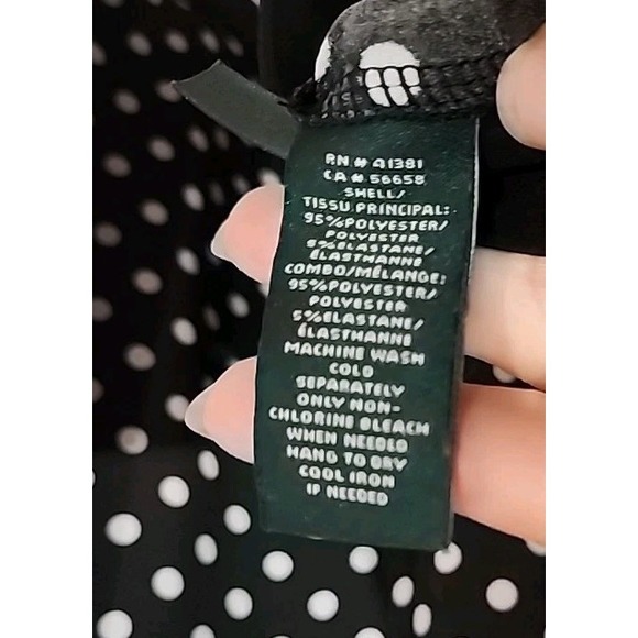 Lauren Ralph Lauren Stretchy Spring Sleeveless Dress Black w/white Polka Dots 10 - Picture 5 of 12